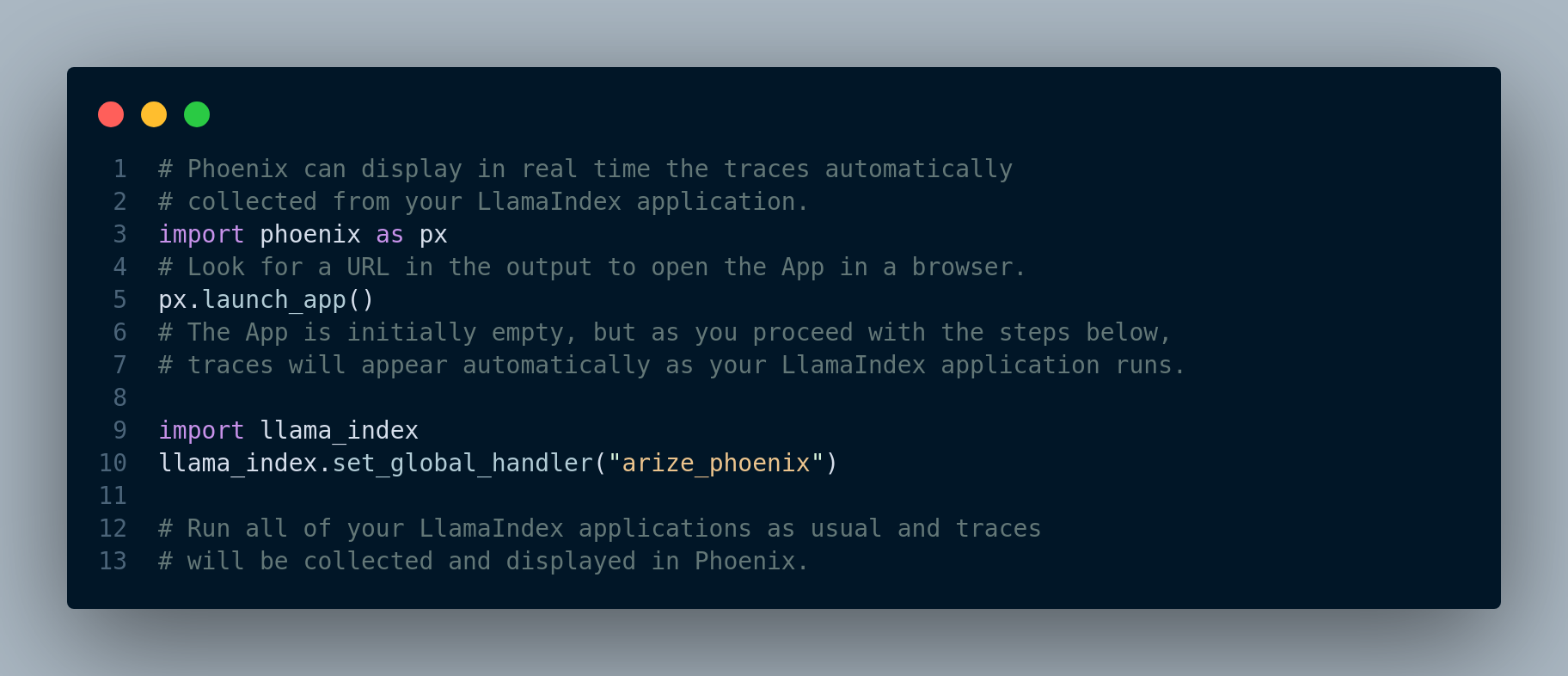 Phoenix integration with LlamaIndex RAG applications